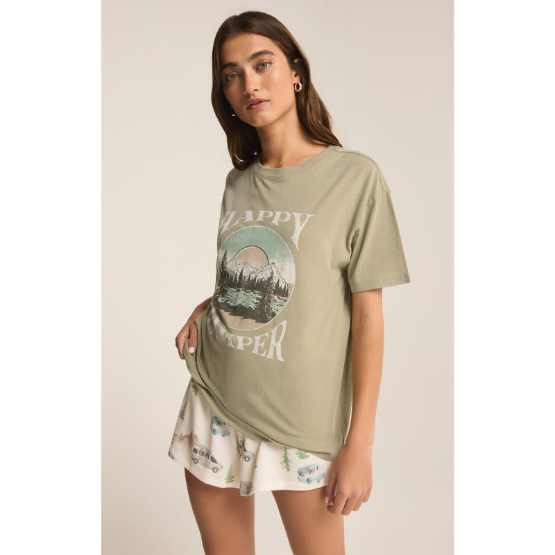 Z Supply Happy Camper Boyfriend Tee