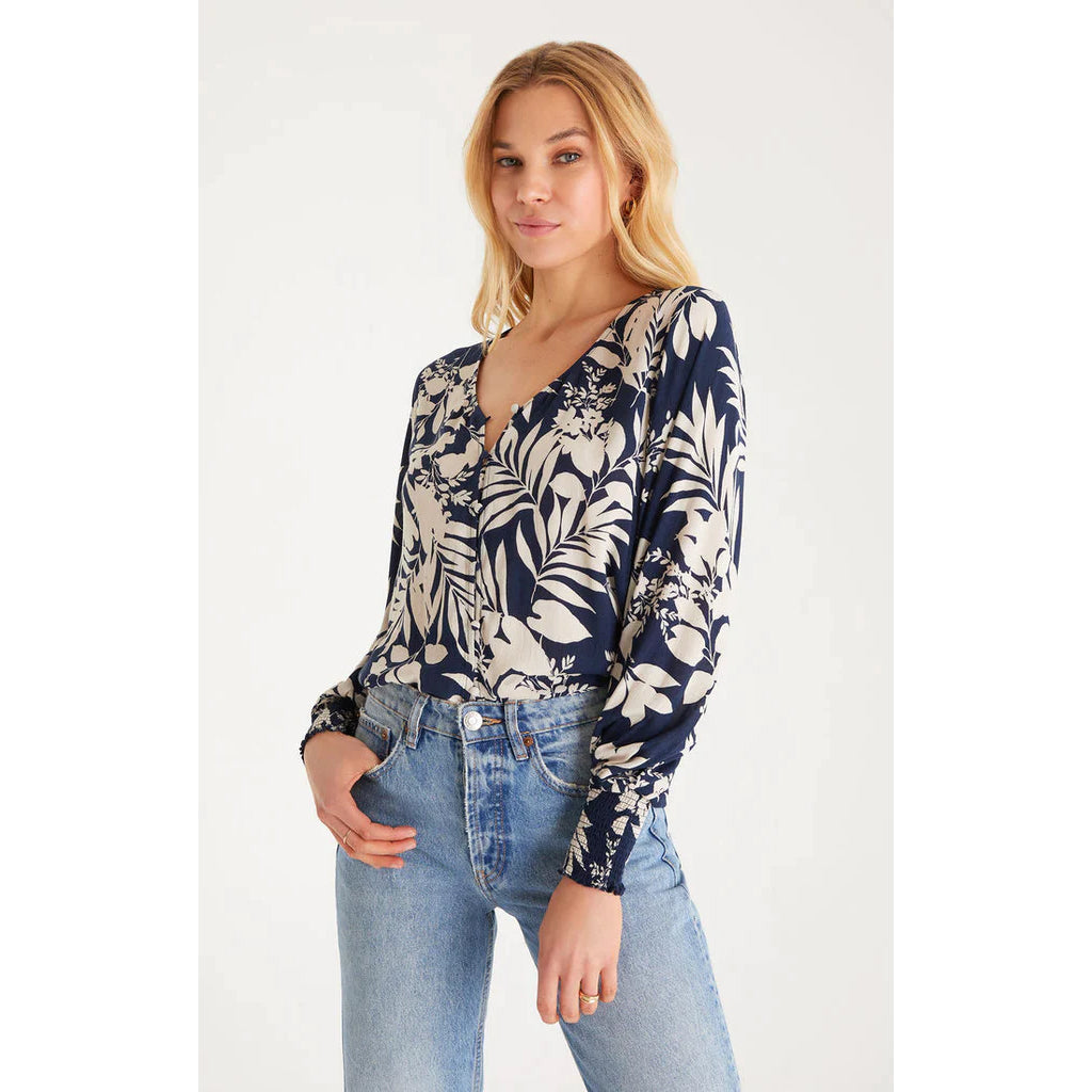 Z Supply Talia Abstract Leaf Blouse