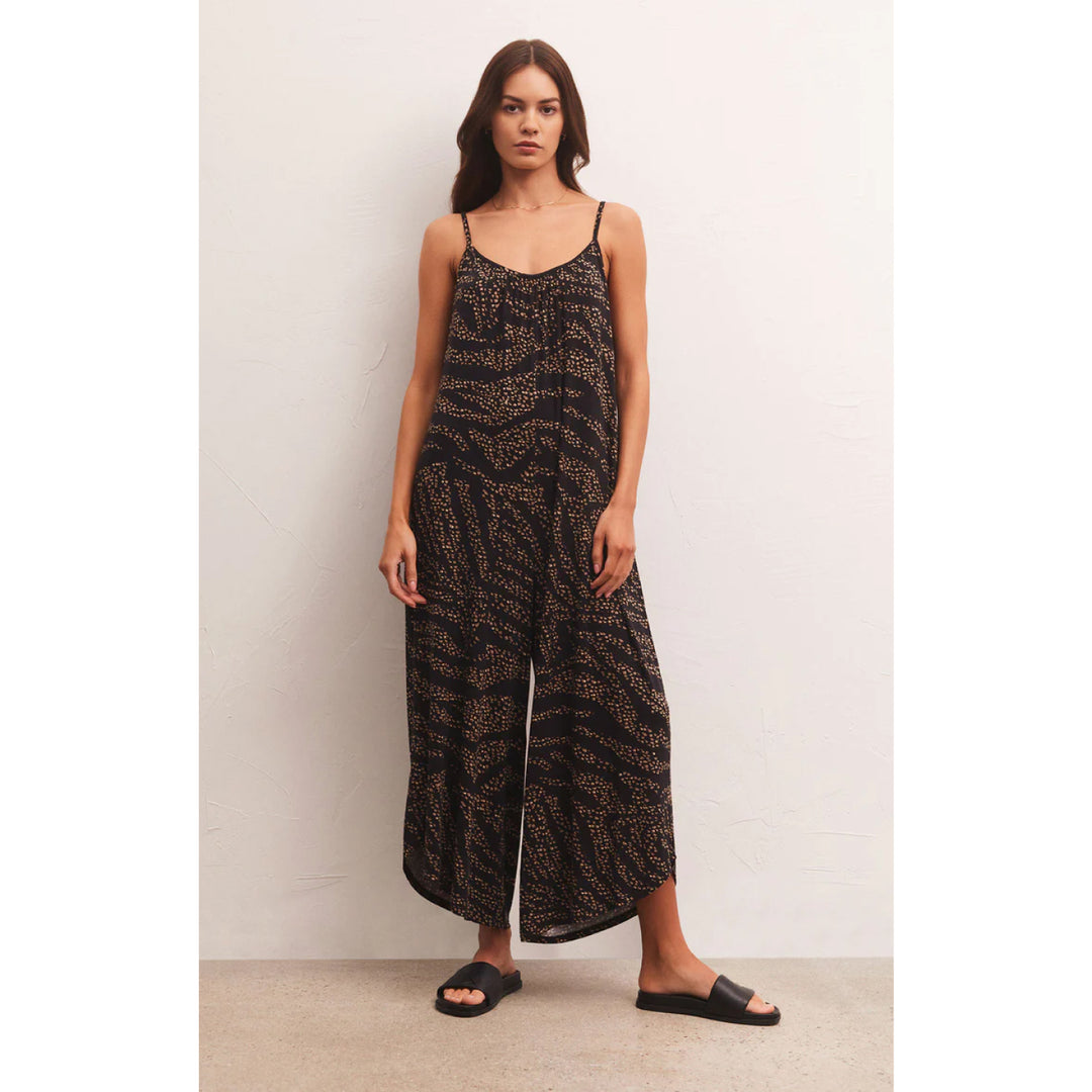 Z Supply Wild Dot Flared Jumpsuit