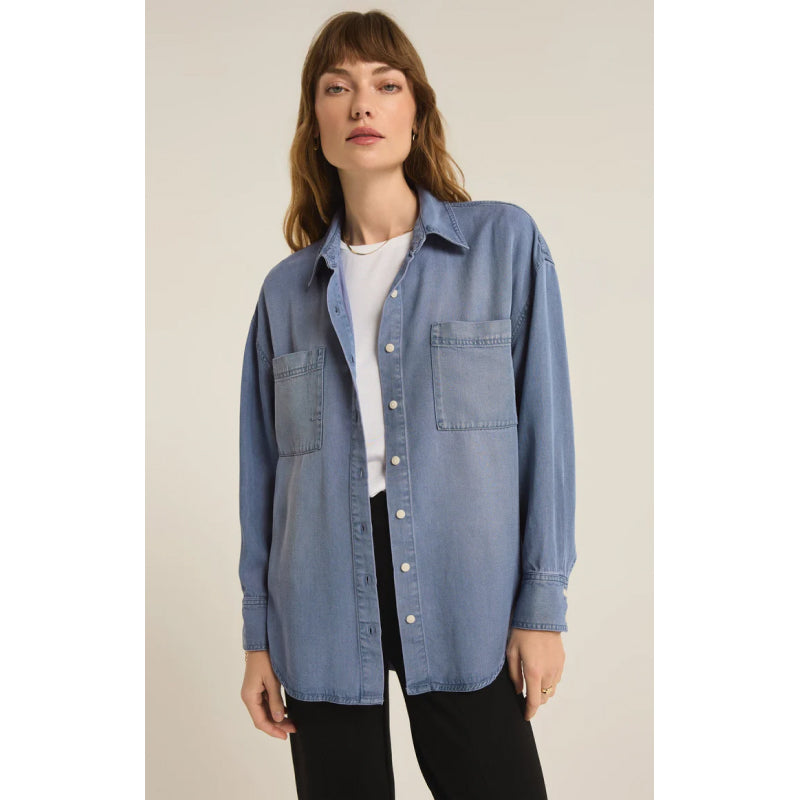 Z Supply Colbie Chambray Top