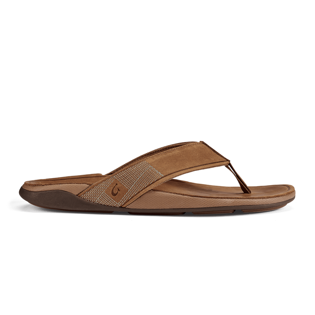 OluKai Men's Tuahine Leather Beach Sandals