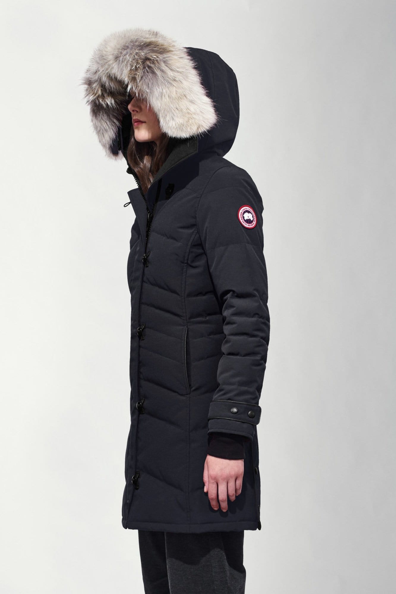 Canada goose lorette hot sale parka black medium