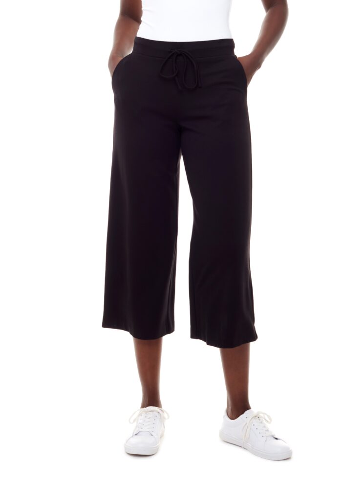 Buy Ecupper Womens Casual Loose Elastic Waist Cotton Trouser Cropped Wide  Leg Pants Online at desertcartSeychelles