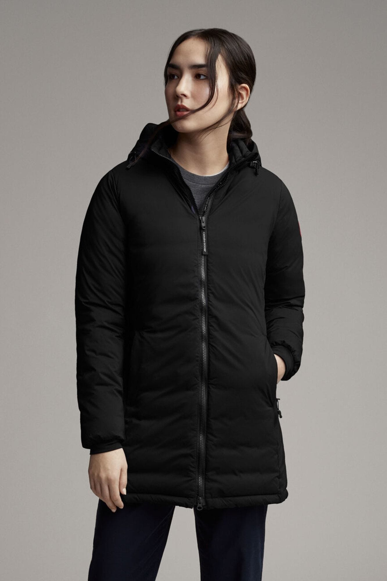 Canada goose camp 2025 hooded jacket black