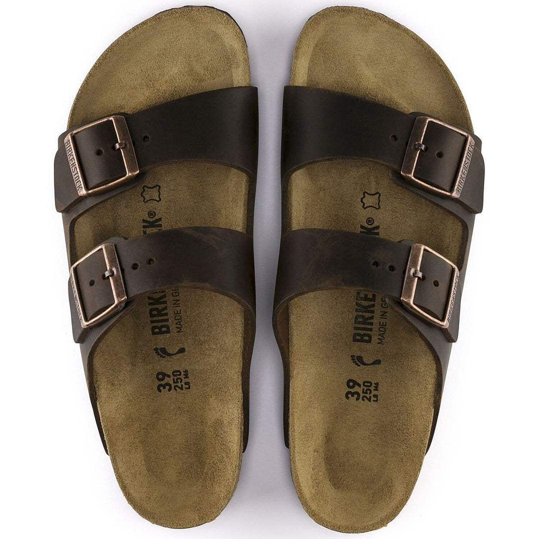 Birkenstock Arizona Habana Oiled Leather Sandals - Narrow