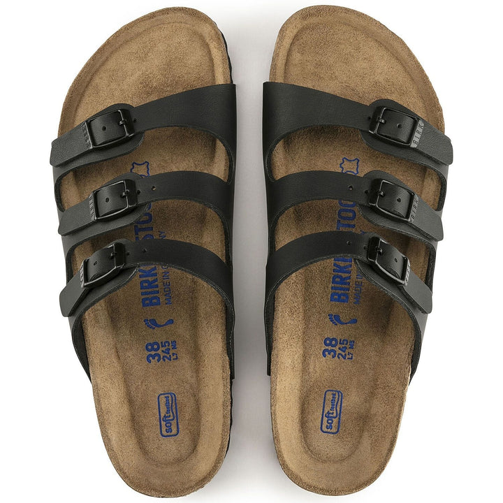 Birkenstock Florida Black Soft Footbed Sandals - Regular