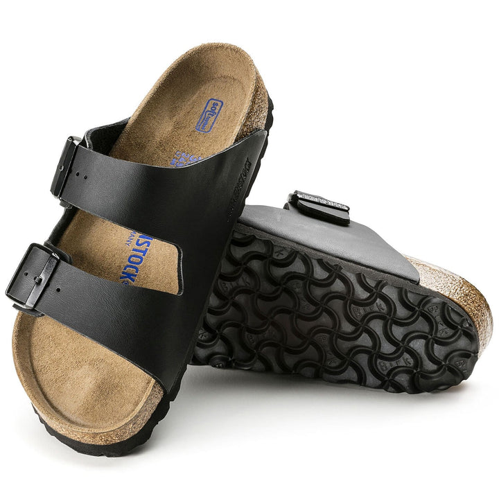 Birkenstock Arizona Black Birko-Flor Soft Footbed Sandals - Regular