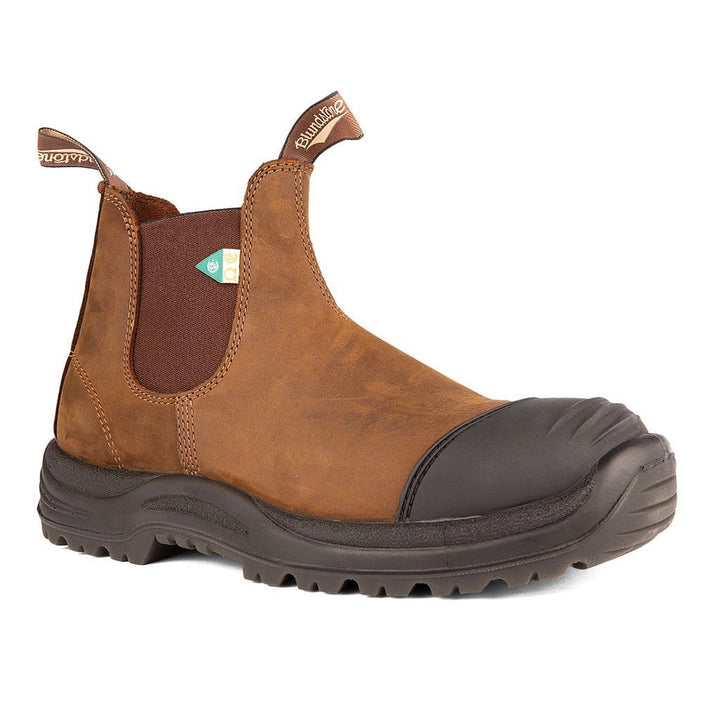 Blundstone 169 - Work & Safety Rubber Toe Cap Boot - Crazy Horse Brown