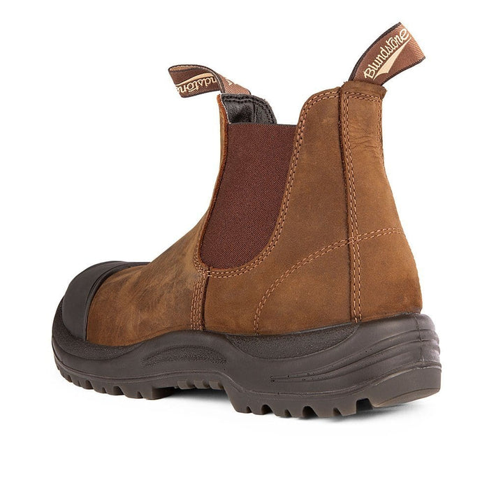Blundstone 169 - Work & Safety Rubber Toe Cap Boot - Crazy Horse Brown