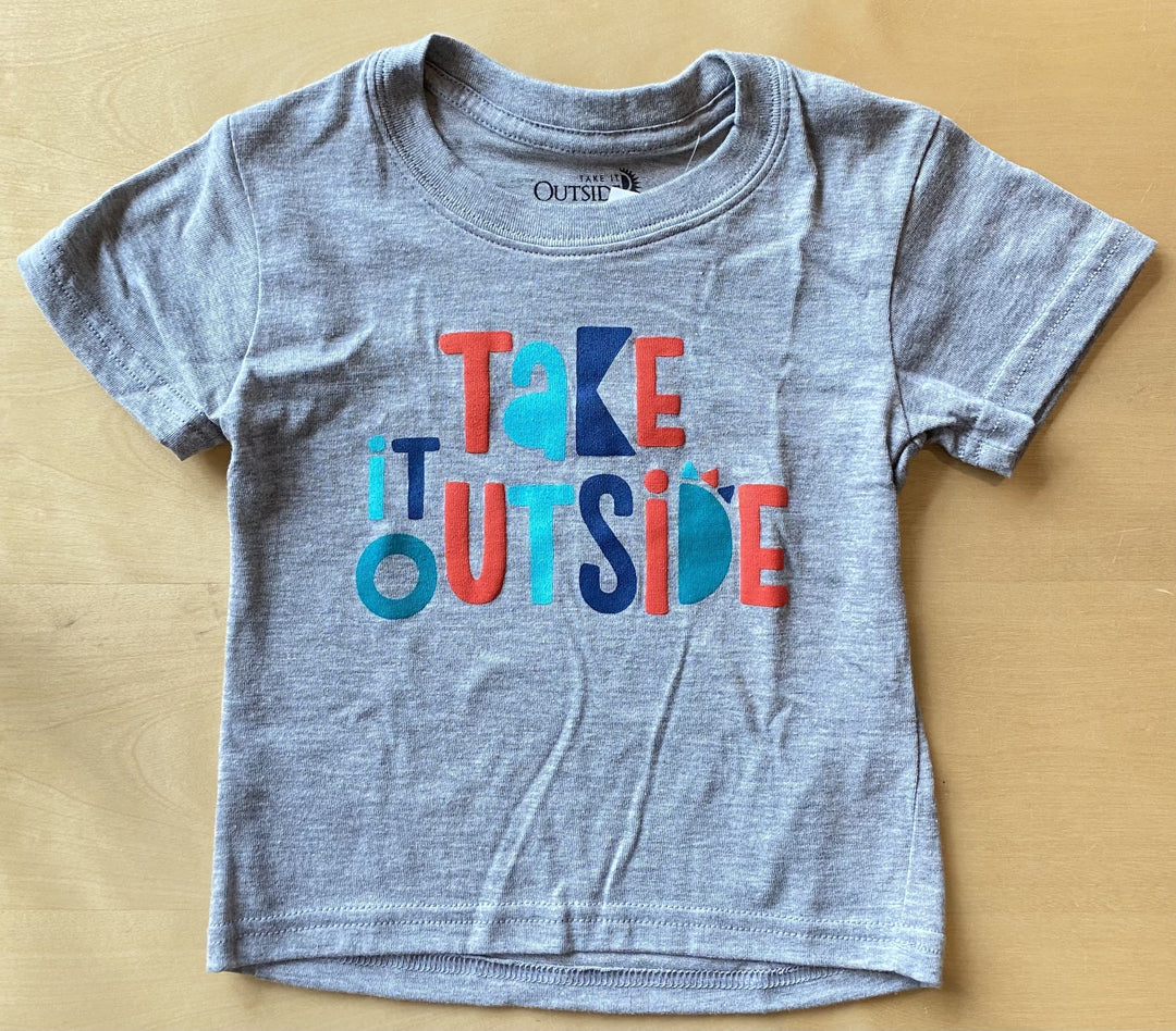 T-shirt pour jeunes Take It Outside, mélange de gris