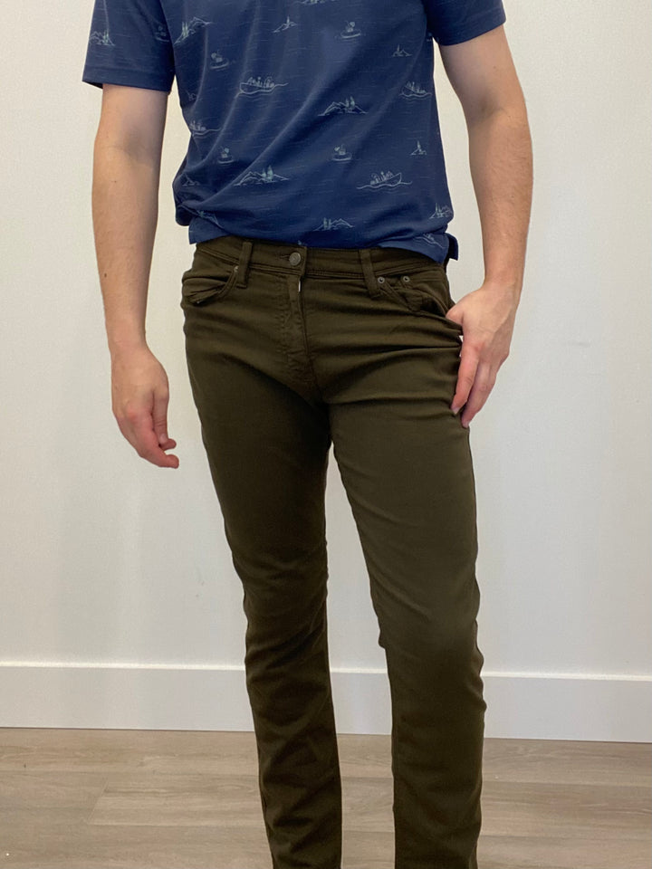 Pantalon Slim No Sweat DU/ER pour hommes - Vert armée