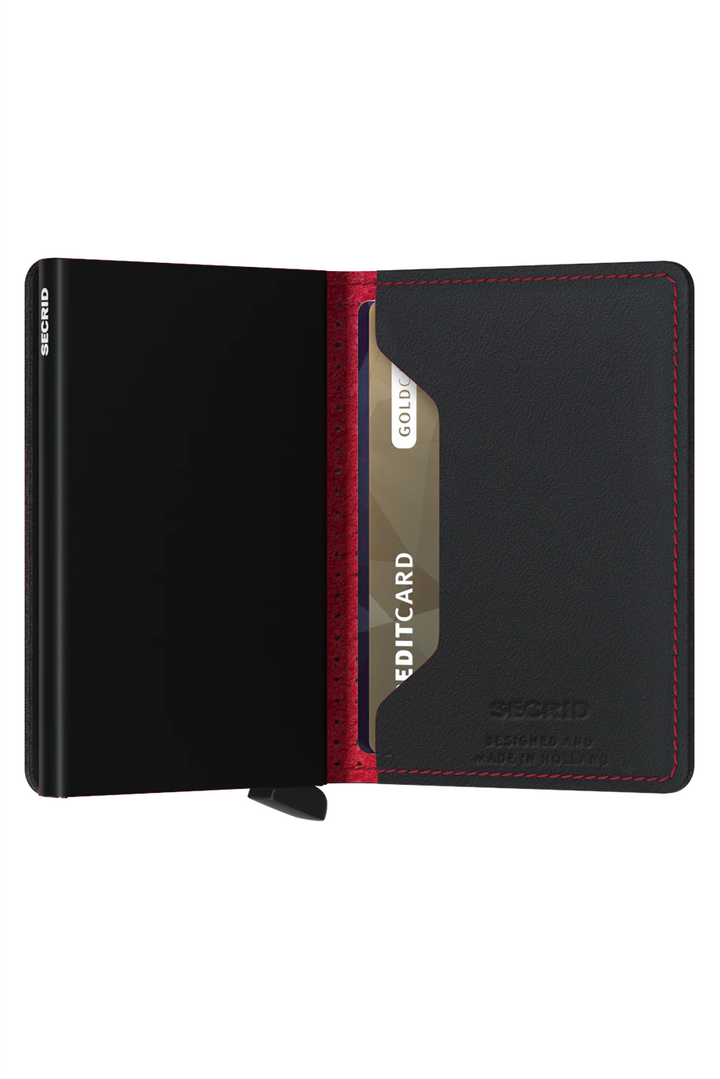 Secrid Slim Wallet - Perforated Black / Red