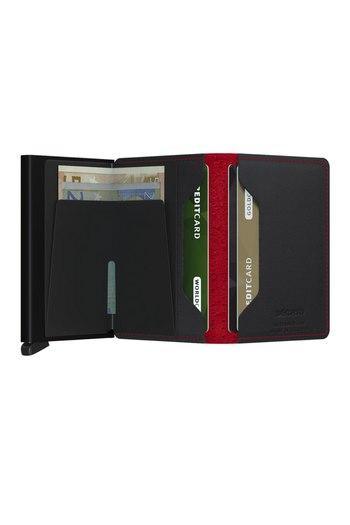 Secrid Slim Wallet - Perforated Black / Red