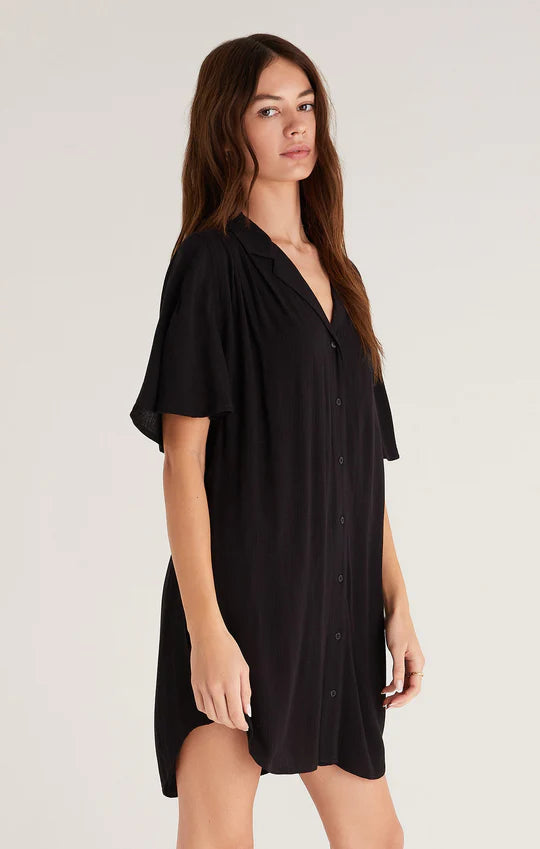 Z Supply Jayce Button Down Mini Shirt Dress