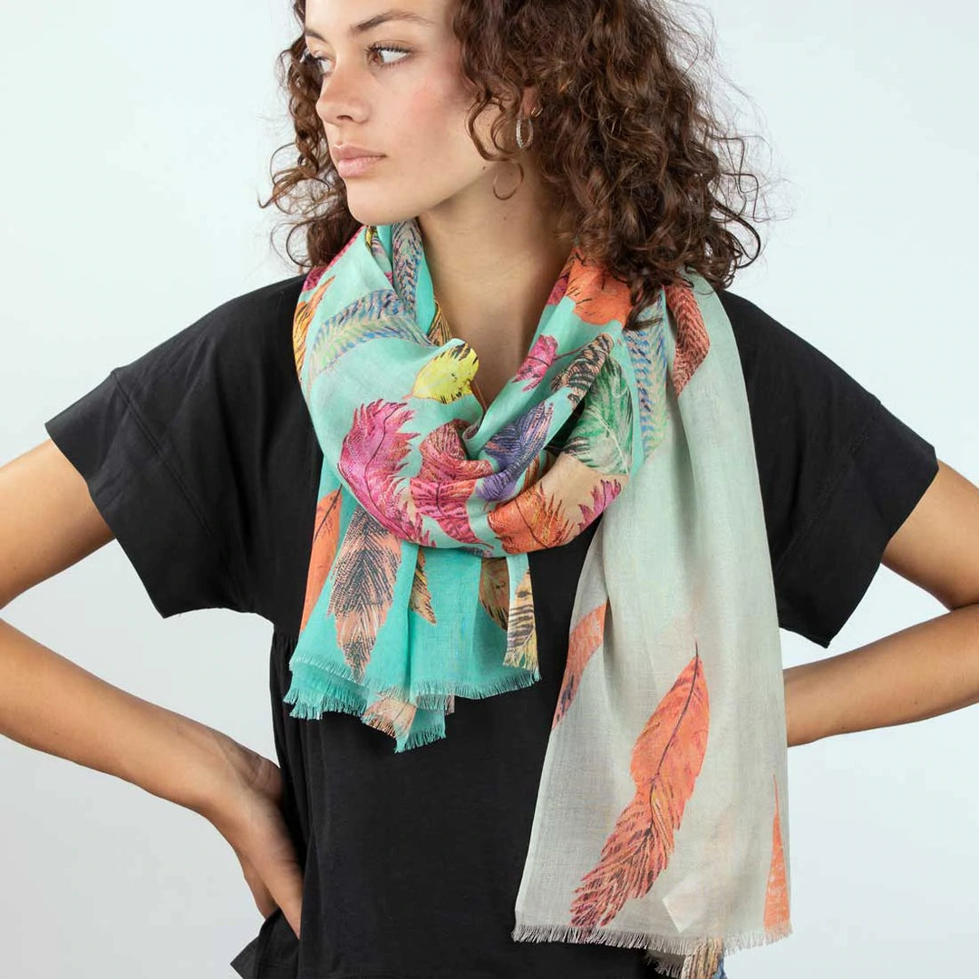 Undercover Ladies Aqua Check Brushed Blanket Scarf with Tassles GL828 :  : Fashion