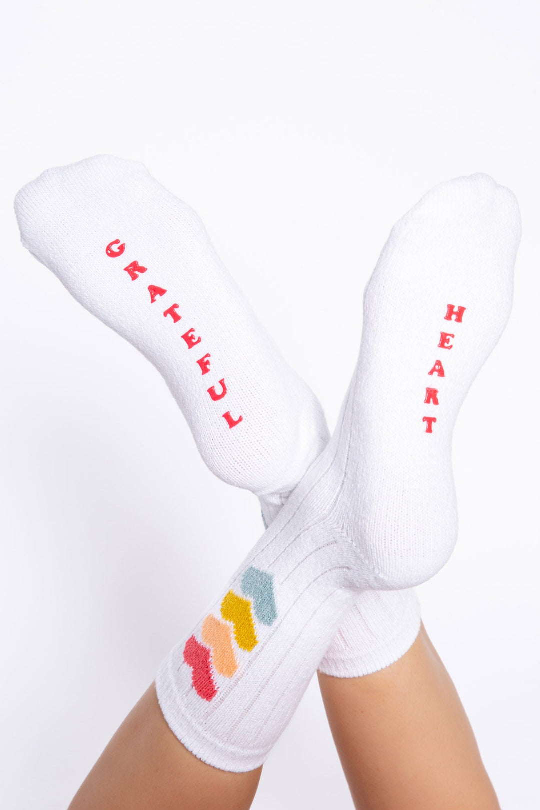 PJ Salvage Fun Socks Grateful Heart Socks