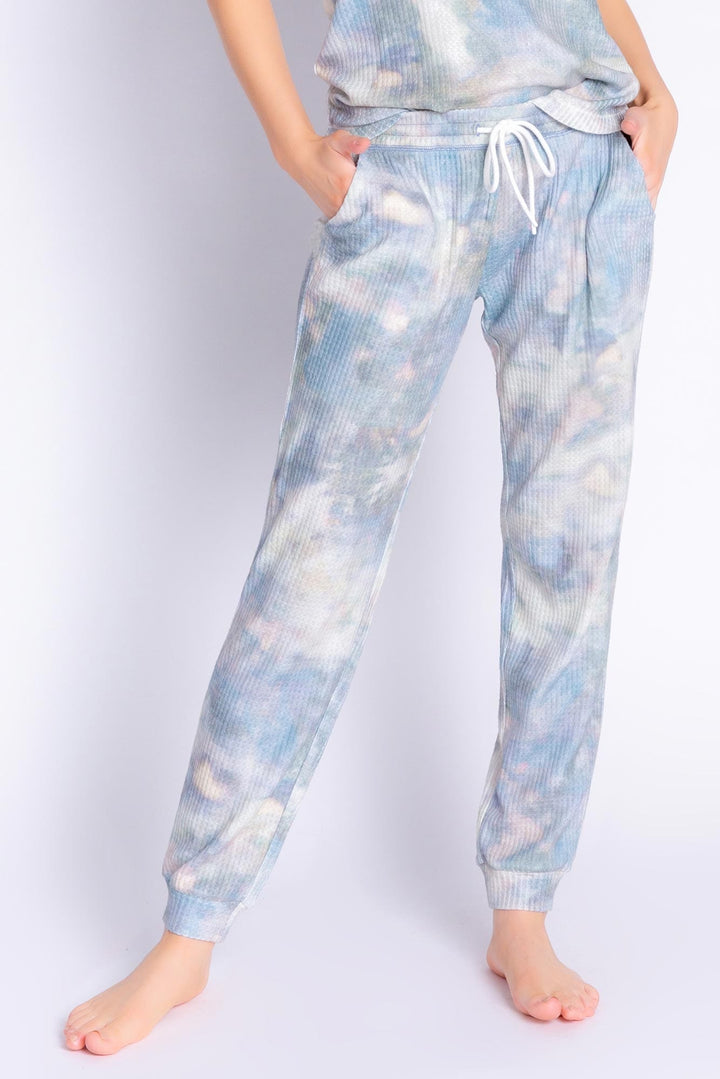 PJ Salvage Cloudy Days Tie Dye Banded Pant