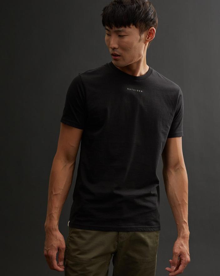 Men's Outsider Classic T-Shirt - Black Front Alternate View
