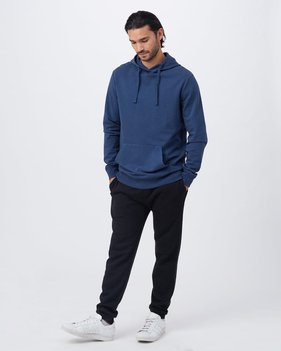 Men's French Terry Reynard Hoodie - Blue Full Front View