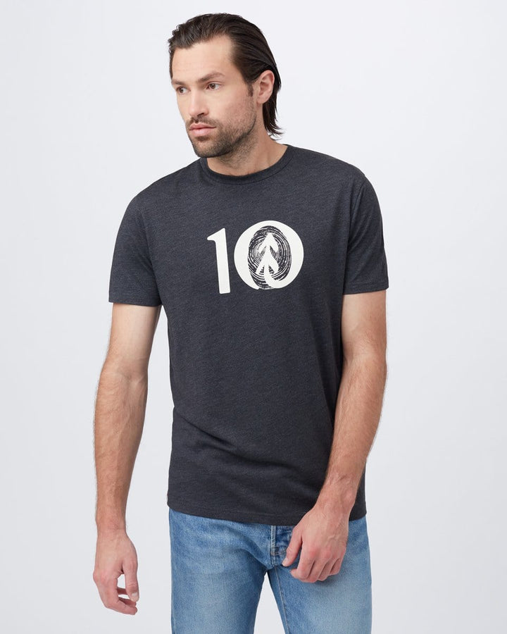 Men's Woodgrain Ten T-Shirt - Black Front View
