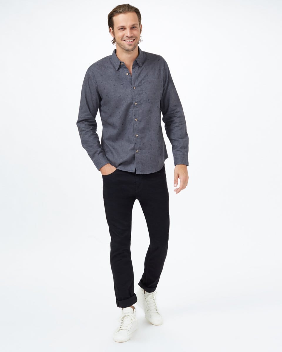 Men's Viewpoint Mancos Longsleeve Shirt - Grey Full Front View
