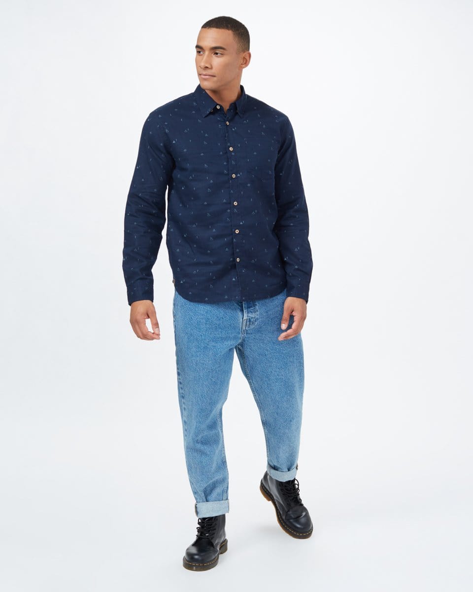 Men's Viewpoint Mancos Longsleeve Shirt - Blue Front Full View
