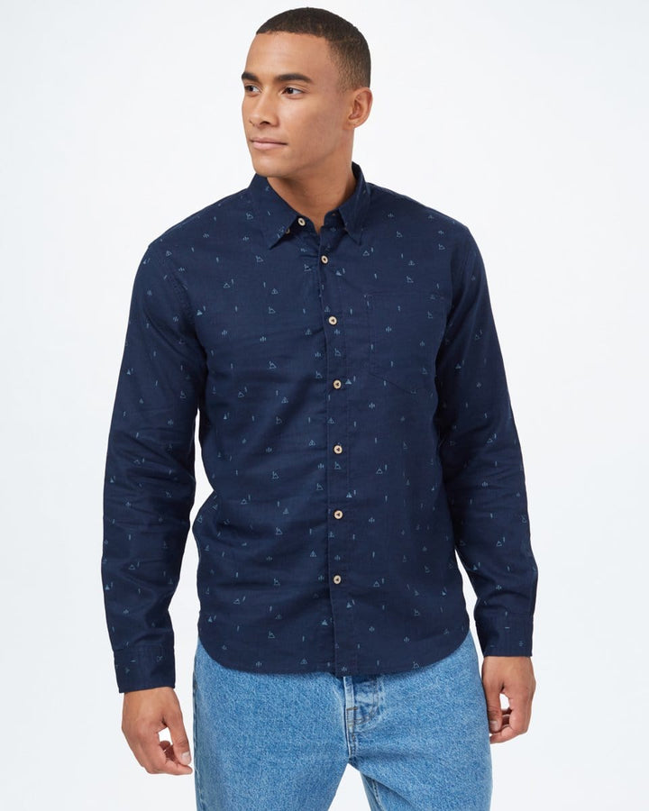 Men's Viewpoint Mancos Longsleeve Shirt - Blue Front View