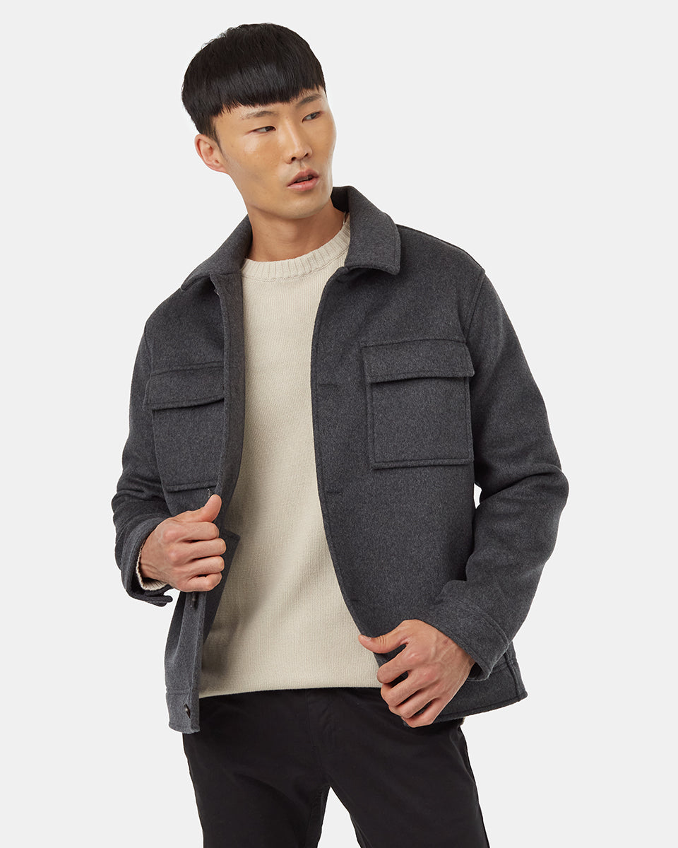 Tentree Wool Button Down Jacket