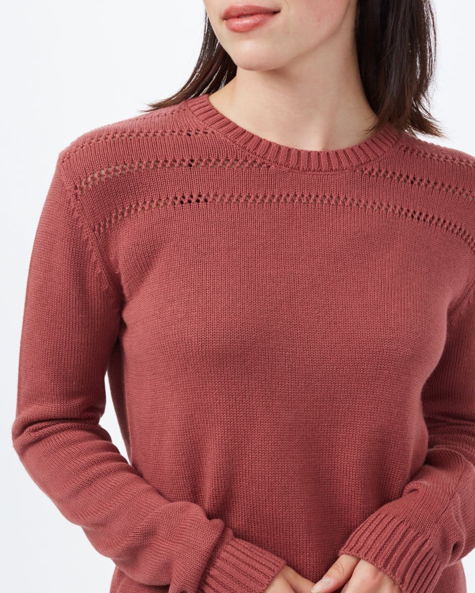 Women's Forever After Sweater - Red - Front - Close up