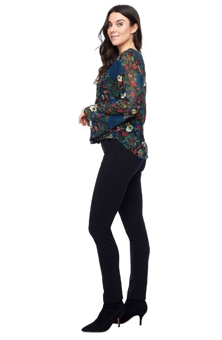 Tyler Madison Charlize Floral Bell-Sleeve Top