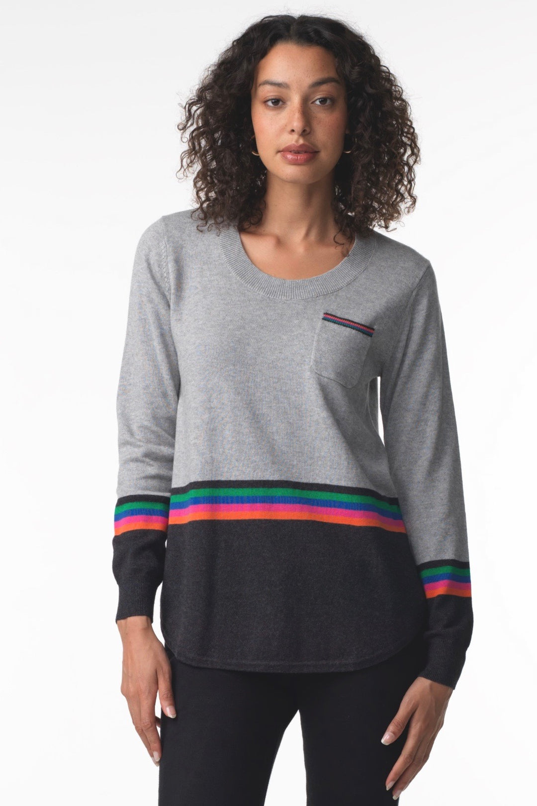 Zaket & Plover Linear Striped Sweater