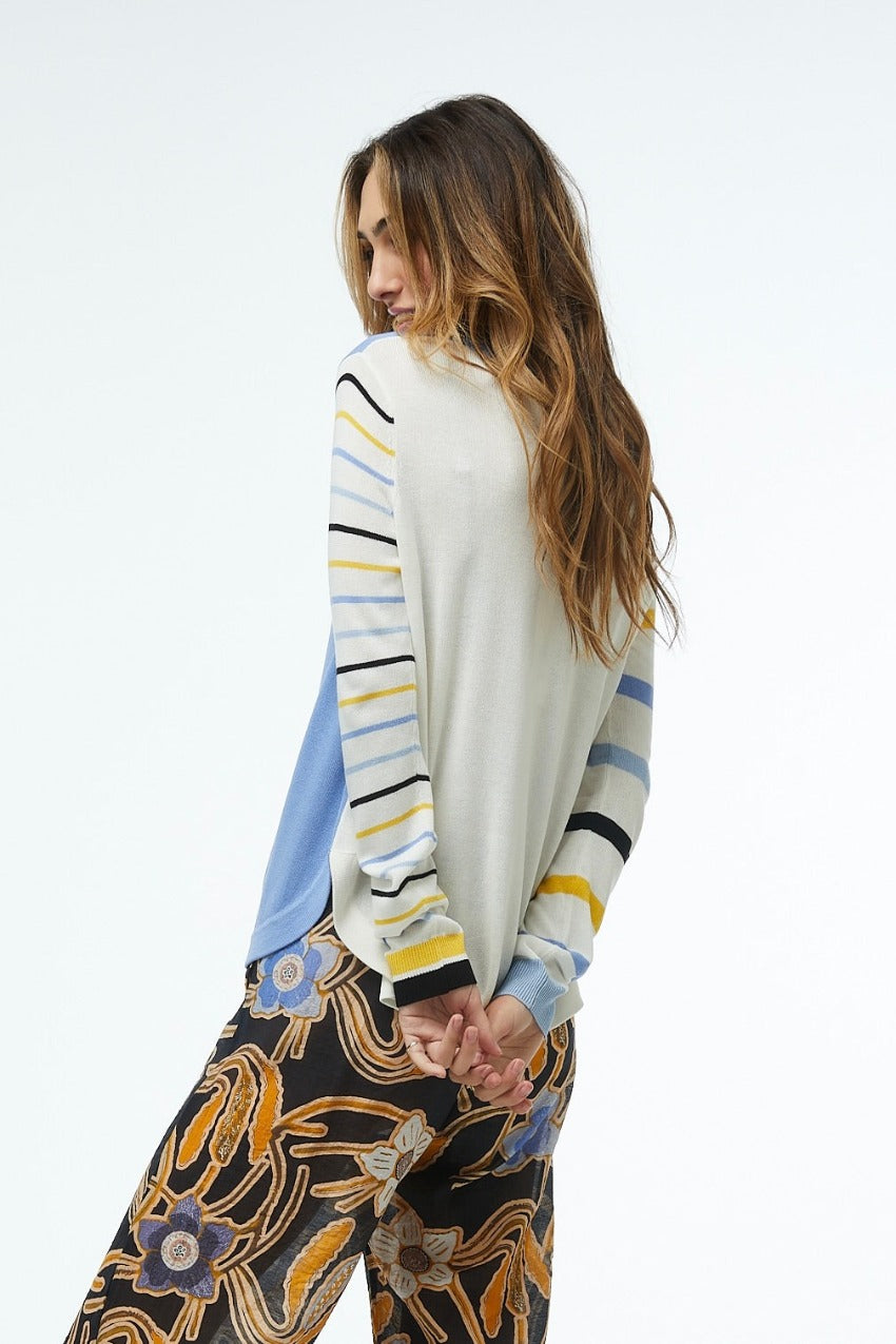 Zaket & Plover Stripe Sleeve Sweater