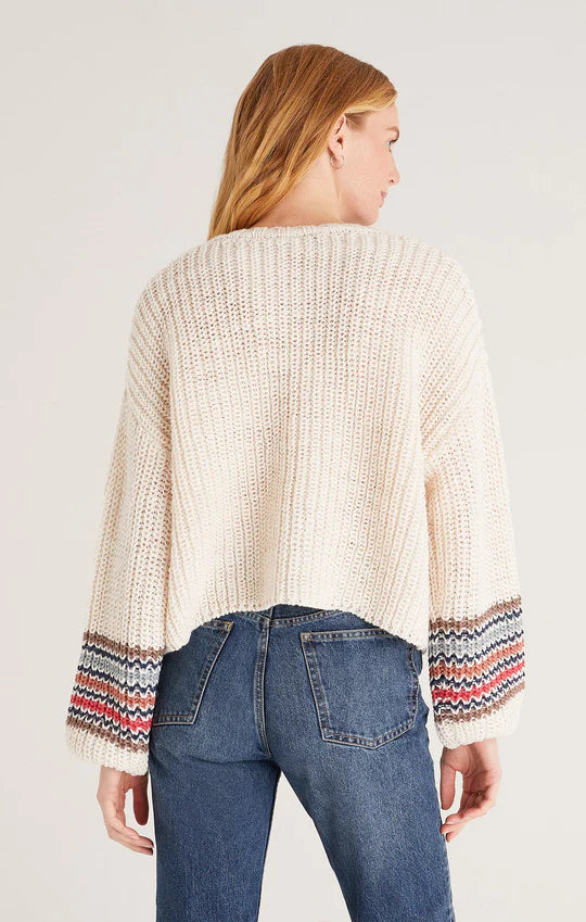 Z Supply Solange Stripe Sleeve Sweater