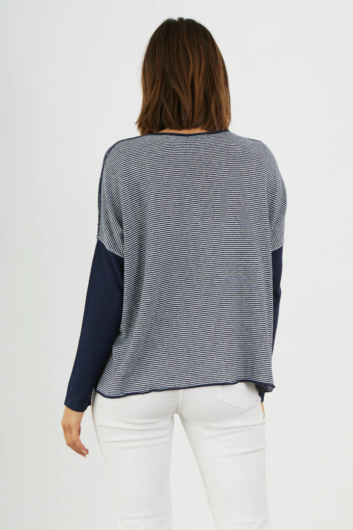 Zaket & Plover Stripe Back Henley