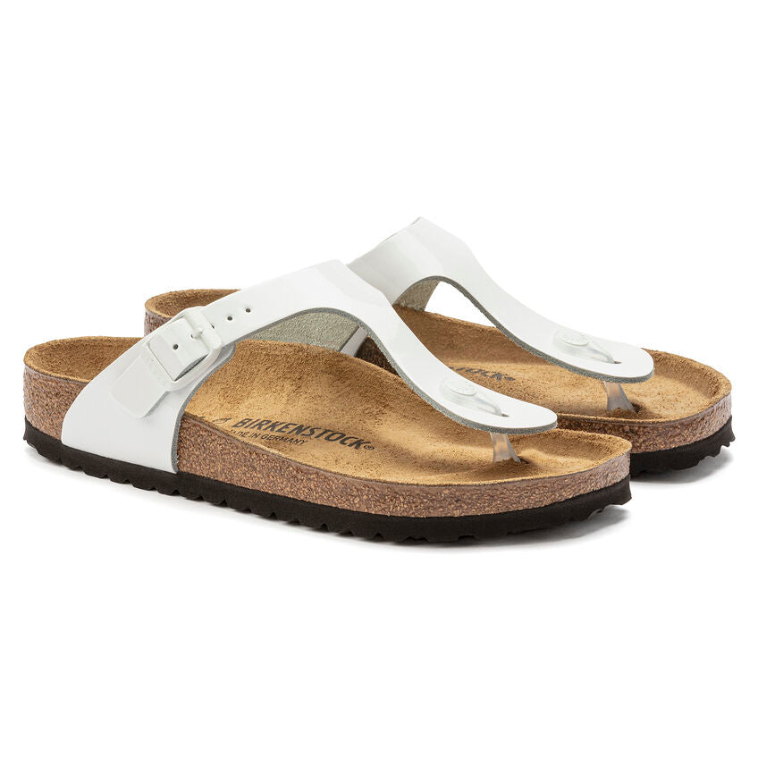 Birkenstock Gizeh Leather - Patent White - Regular