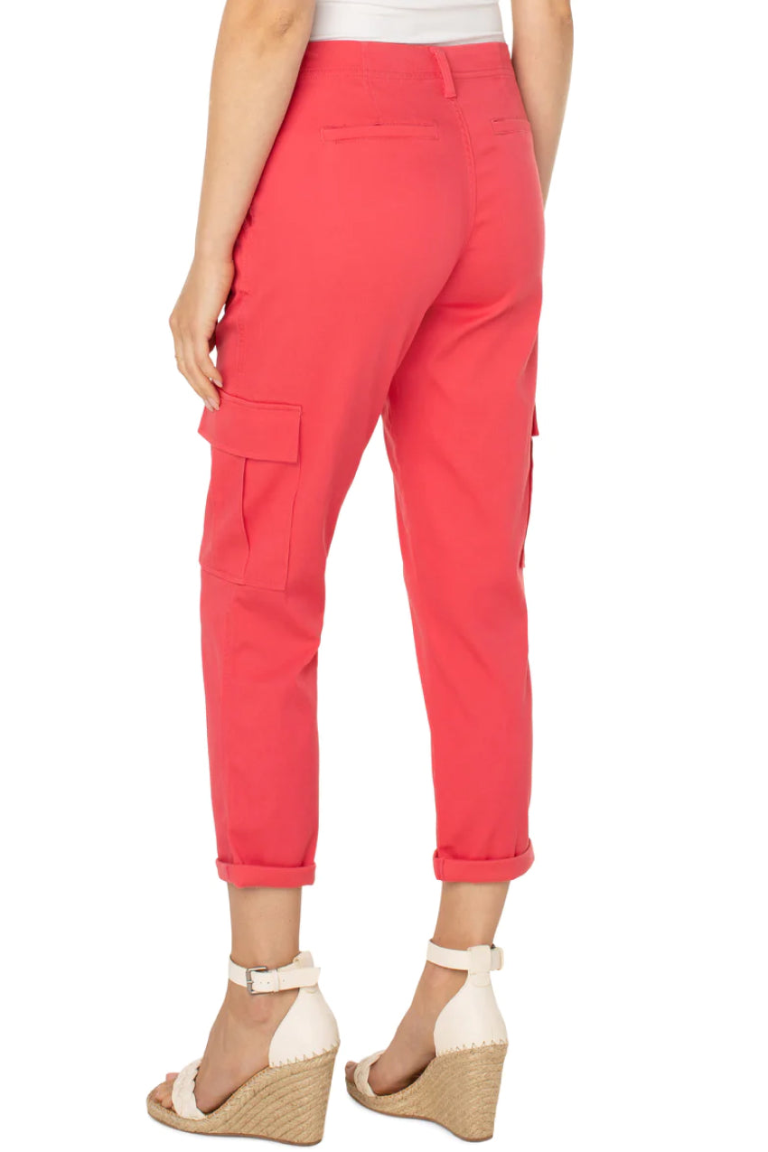 Liverpool Cargo Crop With Cuff 27/25" - Watermelon