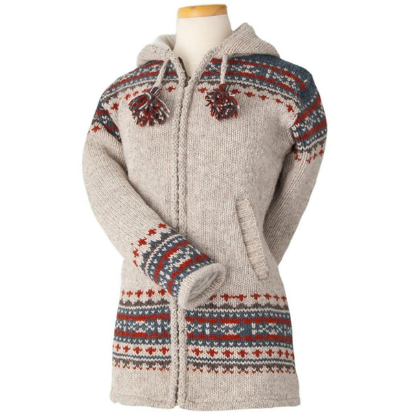 Lost Horizons Manteau en tricot de laine Elizabeth pour femmes