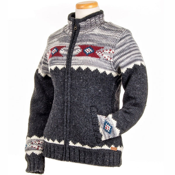 Lost Horizons Veste en tricot de laine Mustang pour femmes