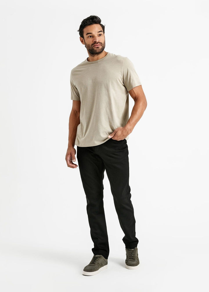 Pantalon fuselé décontracté en denim Performance DU/ER pour hommes - Noir