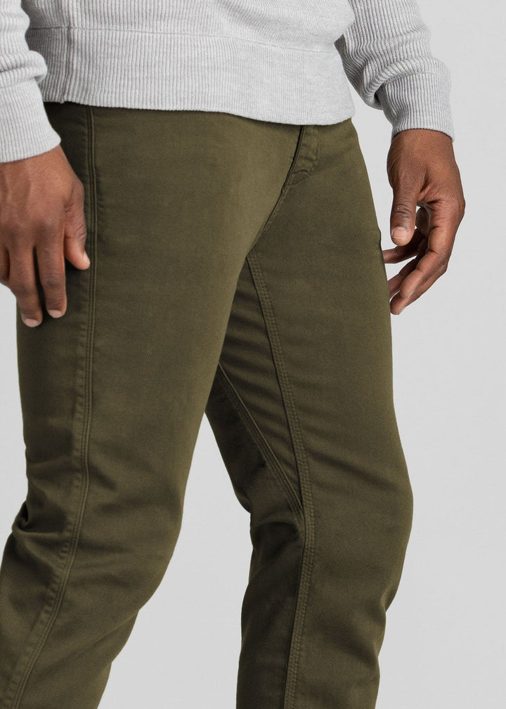 Pantalon Slim No Sweat DU/ER pour hommes - Vert armée