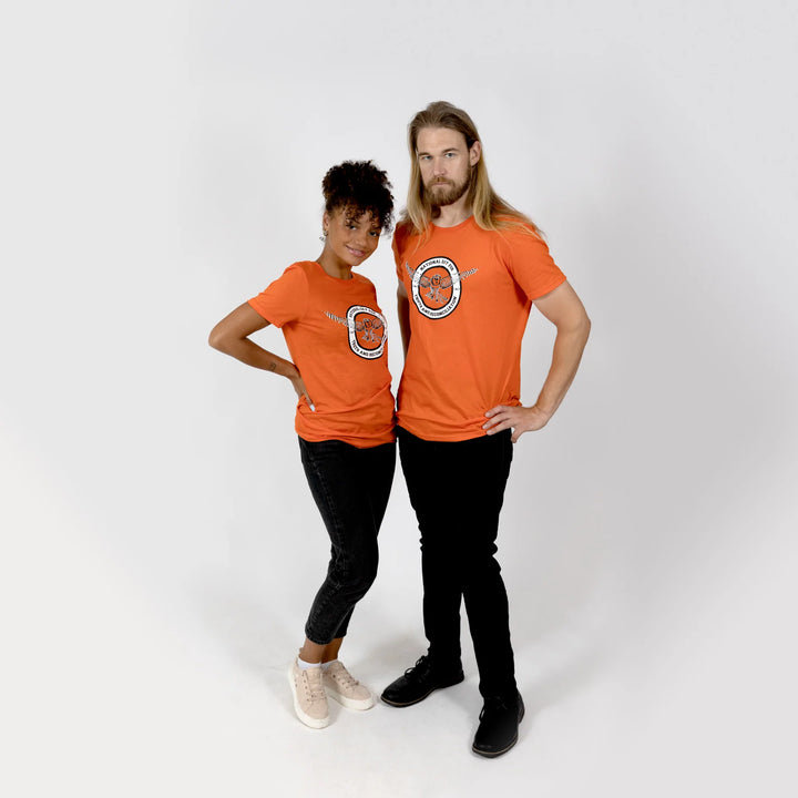 Muin X Stanfield's Adult Orange T-Shirt - National Day For Truth And Reconciliation "Owl"