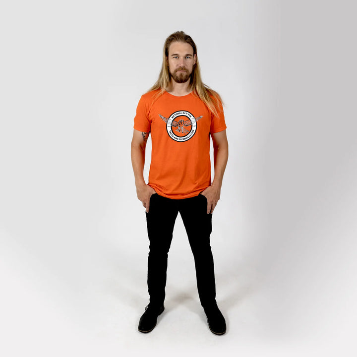 Muin X Stanfield's Adult Orange T-Shirt - National Day For Truth And Reconciliation "Owl"