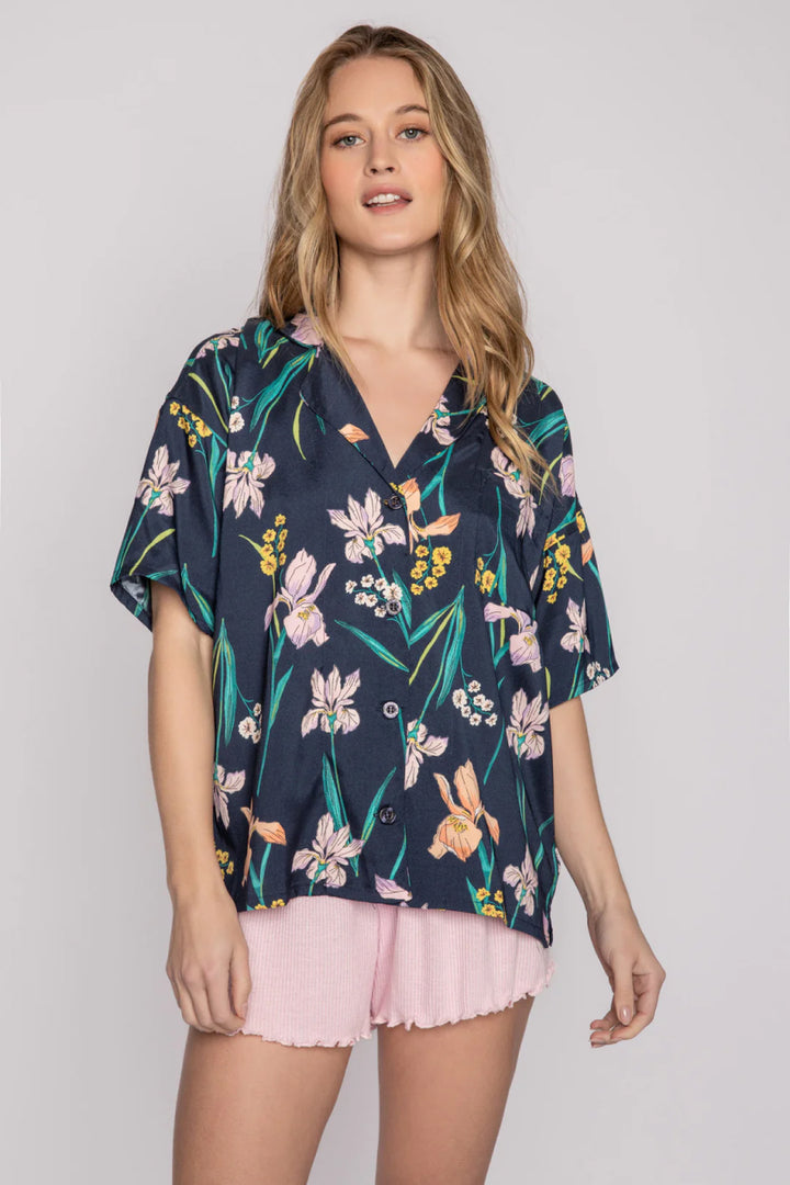PJ Salvage Lily Forever Floral Short Sleeve