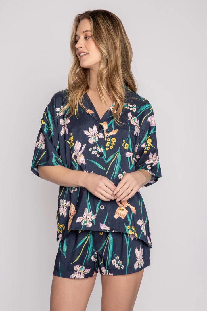 PJ Salvage Lily Forever Floral Short Sleeve