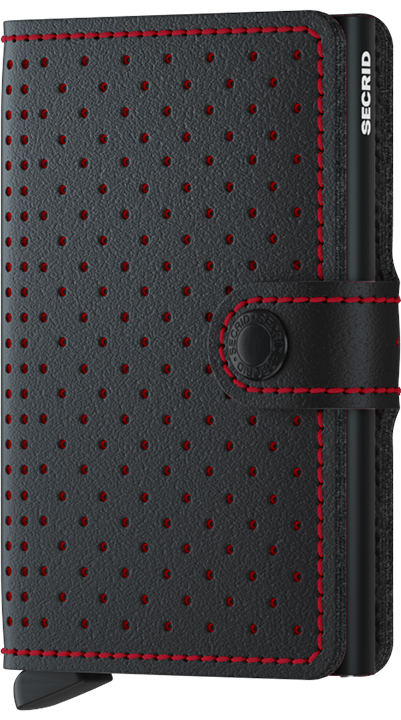 Secrid Mini Wallet - Perforated Black / Red