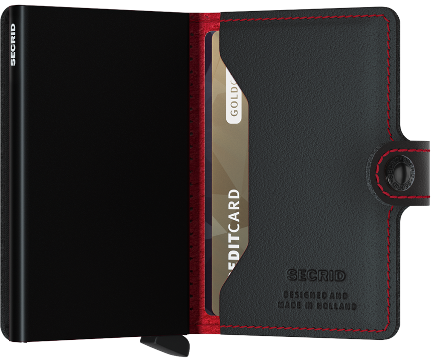 Secrid Mini Wallet - Perforated Black / Red