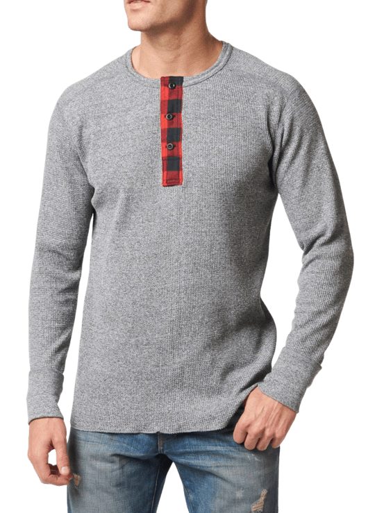 Stanfields Heritage Waffle Henley pour homme